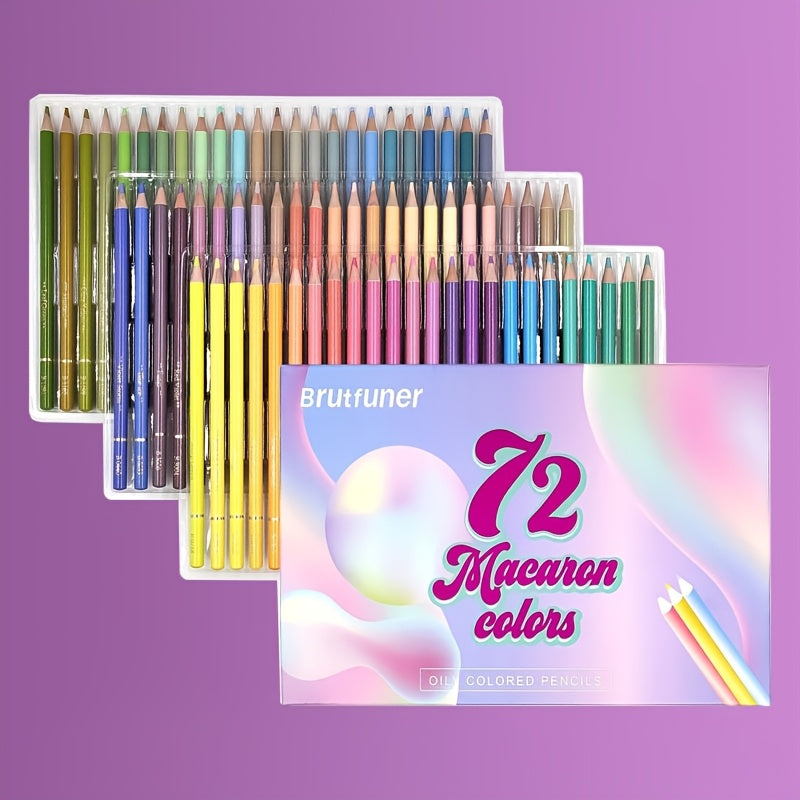 Macaron Pastel Colored Pencils, Set Of 72 Colors, Artists Soft Core, Ideal for Drawing Sketching Shading, Coloring Pencils for Adults Beginners