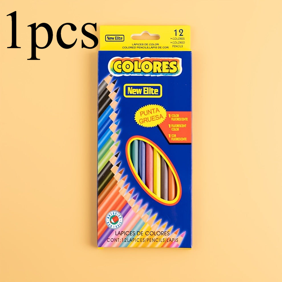 12-color Box Of Colored Pencils, High-quality Soft Core Oil-based Pencil Set - Bright And Versatile, Perfect for Artists, Sketching And Illustration Picture Books,