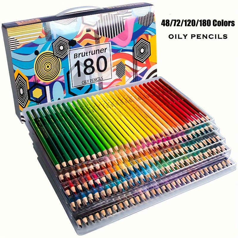 180\u002F120\u002F72\u002F48 Colors Oil-based Colored Pencil Set Professional Painting Graffiti Filling Colored Pencil Art Design School Stationery Art Supplies