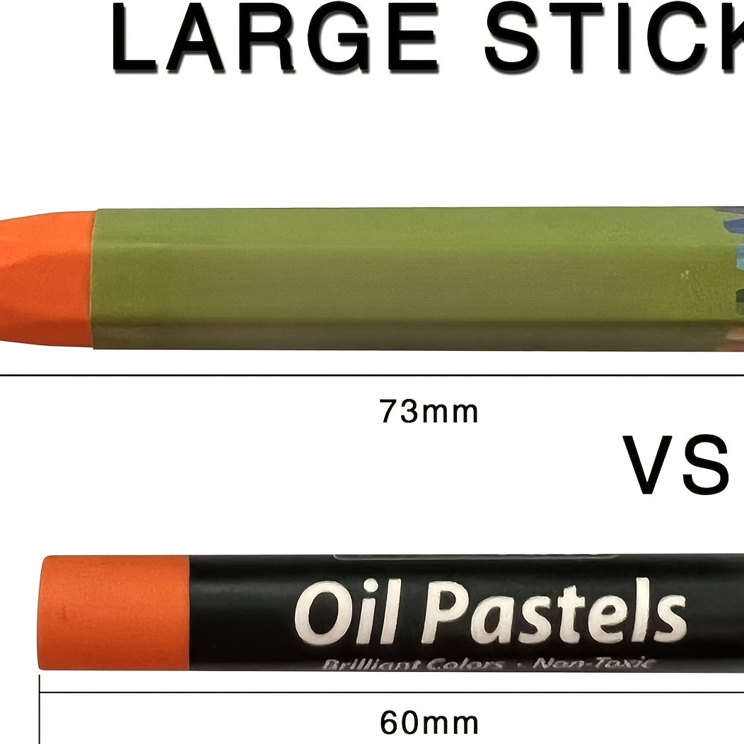 12 Assorted Colors Oil Pastels | Soft Crayons Suitable for Artists, Beginners, Students for Art Painting and Drawing