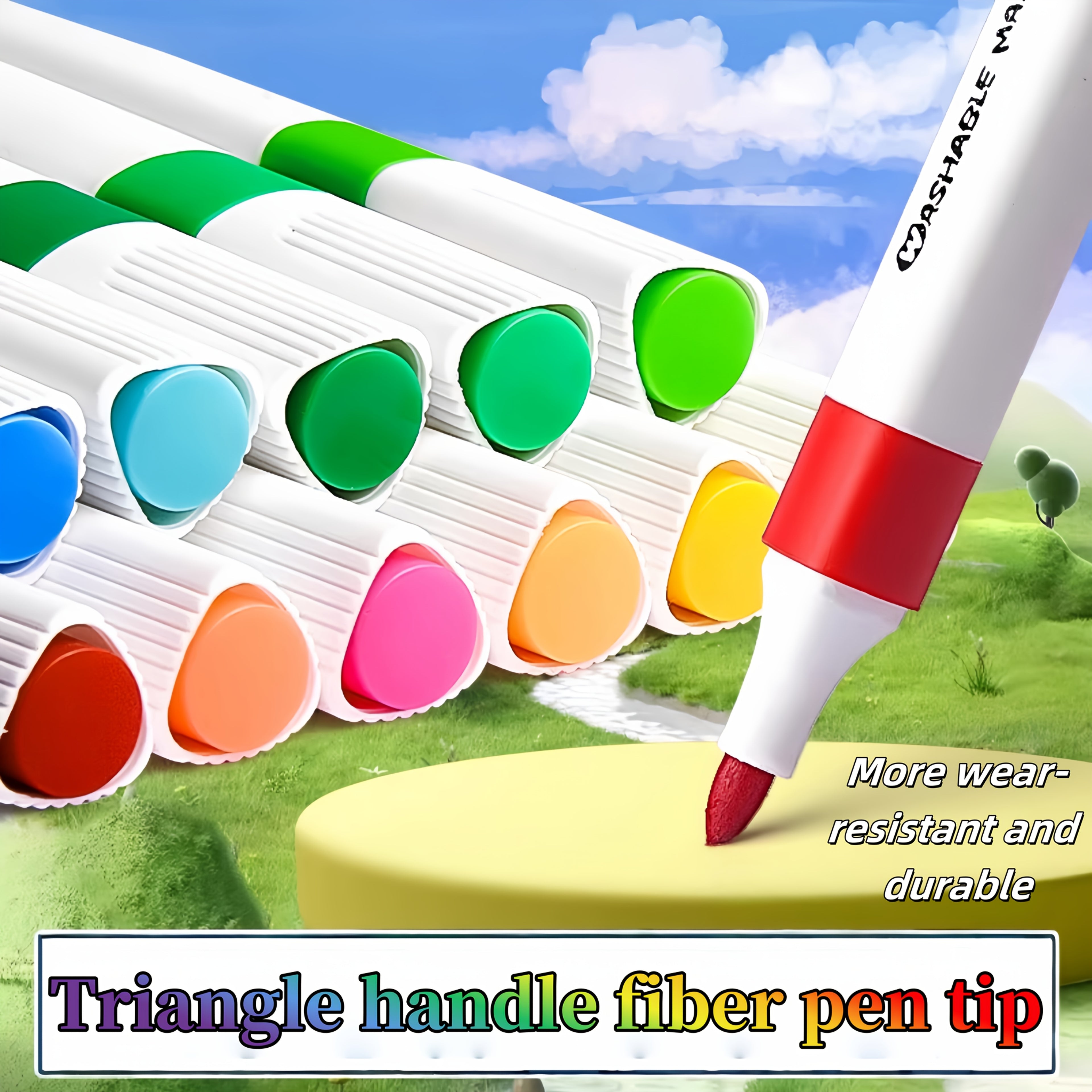 Painting Watercolor Markers Non-Toxic Washable Watercolor Paint Marker Set | Large Capacity Hand-Drawn Doodle Art Portable Coloring