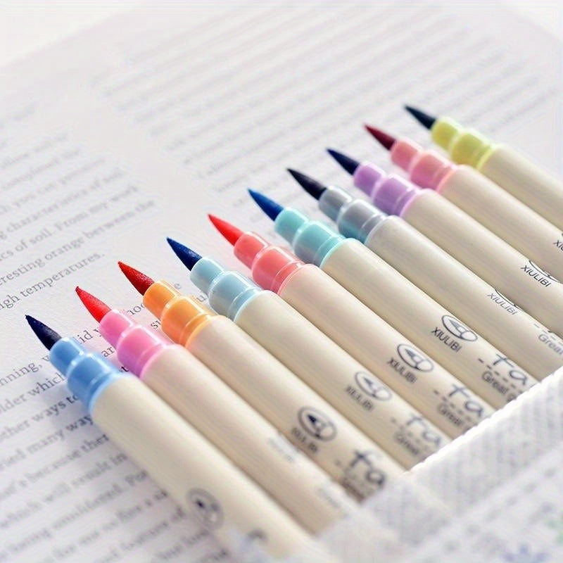 10 Color Watercolor Brush 10 Color Set Watercolor Pen Soft Hair Beauty Brush Comic Calligraphy