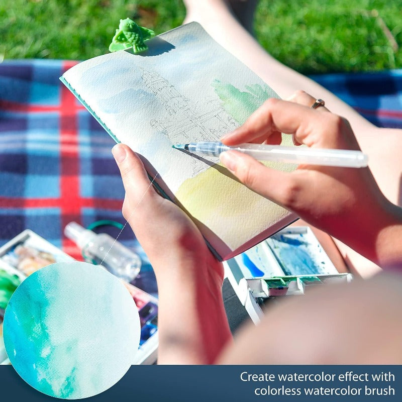 Professional Watercolor Brush Markers Pen 48 Colors of Ohuhu Water Based Drawing Marker Brushes W\u002FA Blending Aqua Pen Water Soluble for Adult Coloring Books Comic Calligraphy