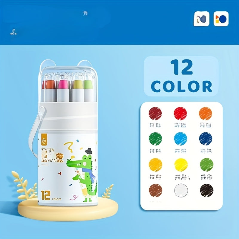 12\u002F24\u002F36\u002F48pcs Crayons • Oil Pastels • Non-Dirty Hands • Washable • Safe