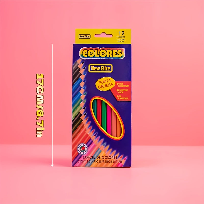 12-color Box Of Colored Pencils, High-quality Soft Core Oil-based Pencil Set - Bright And Versatile, Perfect for Artists, Sketching And Illustration Picture Books,