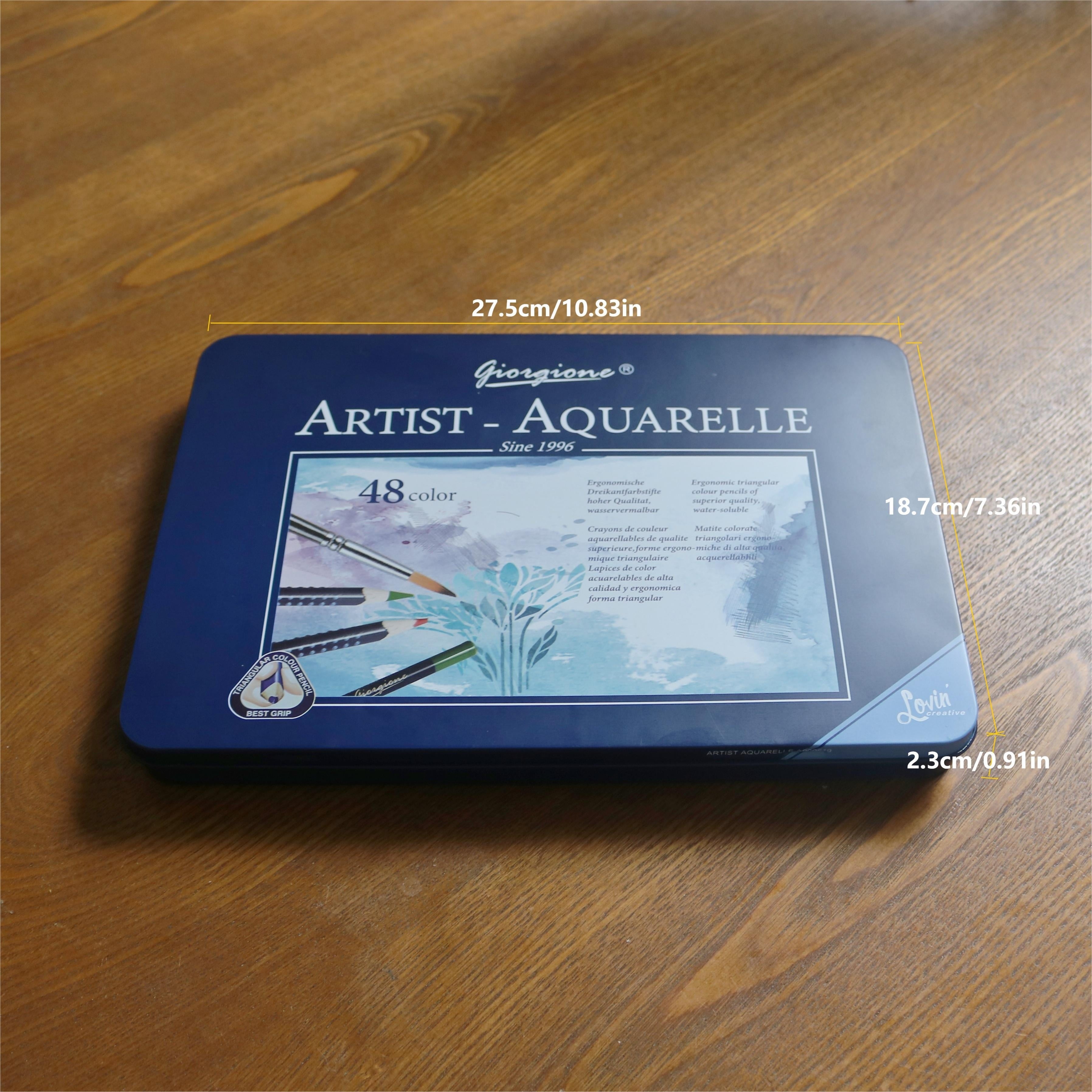 Halloween gifts 1 High-quality Brand Water-based Colored Pencil, Originated In 1996, Bright And Soft Colors, Easy to Color, Water-soluble, Iron Box Packaging, Watercolor Pencils, Perfect Birthday Gift