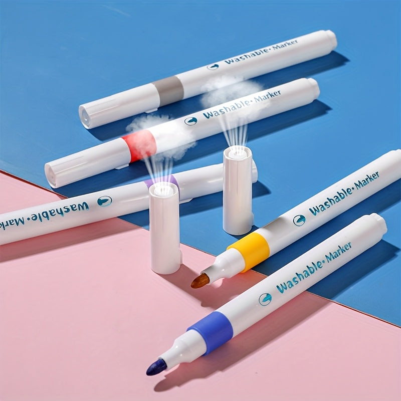 Washable Markers And Watercolor Pens Available in 12, 18, 24, Or 36 Colors, Suitable for Professional Artistic Use, Ideal for Coloring, Marking, And Drawing. They Feature Vibrant Colors, Smooth Writing, Are Favored by Students