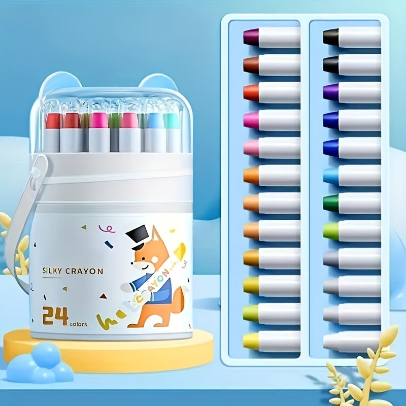 12\u002F24\u002F36\u002F48pcs Crayons • Oil Pastels • Non-Dirty Hands • Washable • Safe