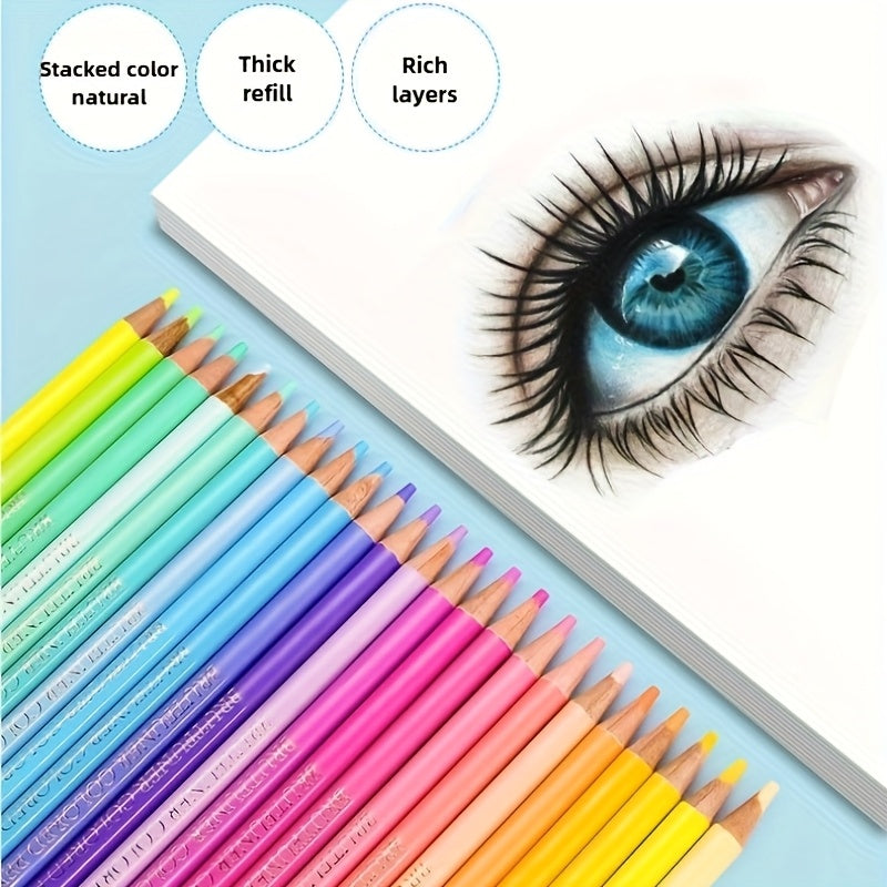 Macaron Pastel Colored Pencils, Set Of 72 Colors, Artists Soft Core, Ideal for Drawing Sketching Shading, Coloring Pencils for Adults Beginners