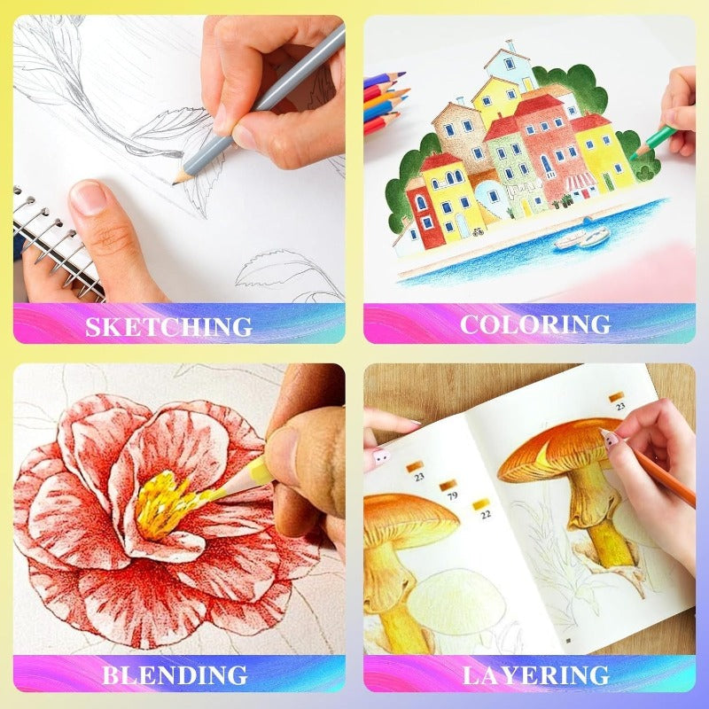 48-color Box of Colored Pencils, High-quality Soft Core Oil-based Pencil Set - Bright and Versatile, Perfect for Artists, Sketching and Illustration Picture Books,