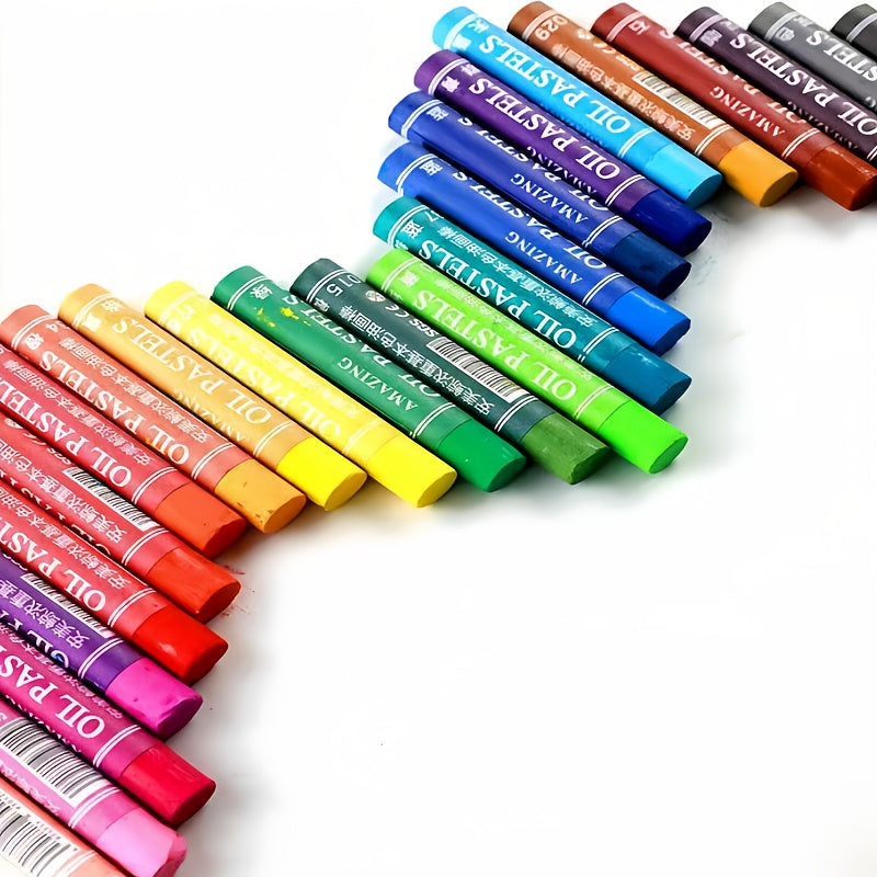 75-Count Soft Oil Pastel Crayons Set with 72 Colors + 3 Classic White - Non-Toxic, Vibrant Creamy Texture for Blending, Layering & Art Painting - Professional Artist-Grade Paper Crayons for Sketching, Oil Painting & Art Projects - Ideal for Artists