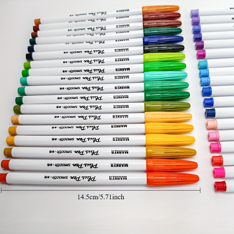 36-color Watercolor Pen Hand-painted Set, Color Liner Pen for Art Students, Light-resistant Sketch Drawing Pen, 6-pack Artist Tool Illustration Diary Hand-written Pen DIY Creation Comic Design, Perfect Gift for Christmas and Halloween