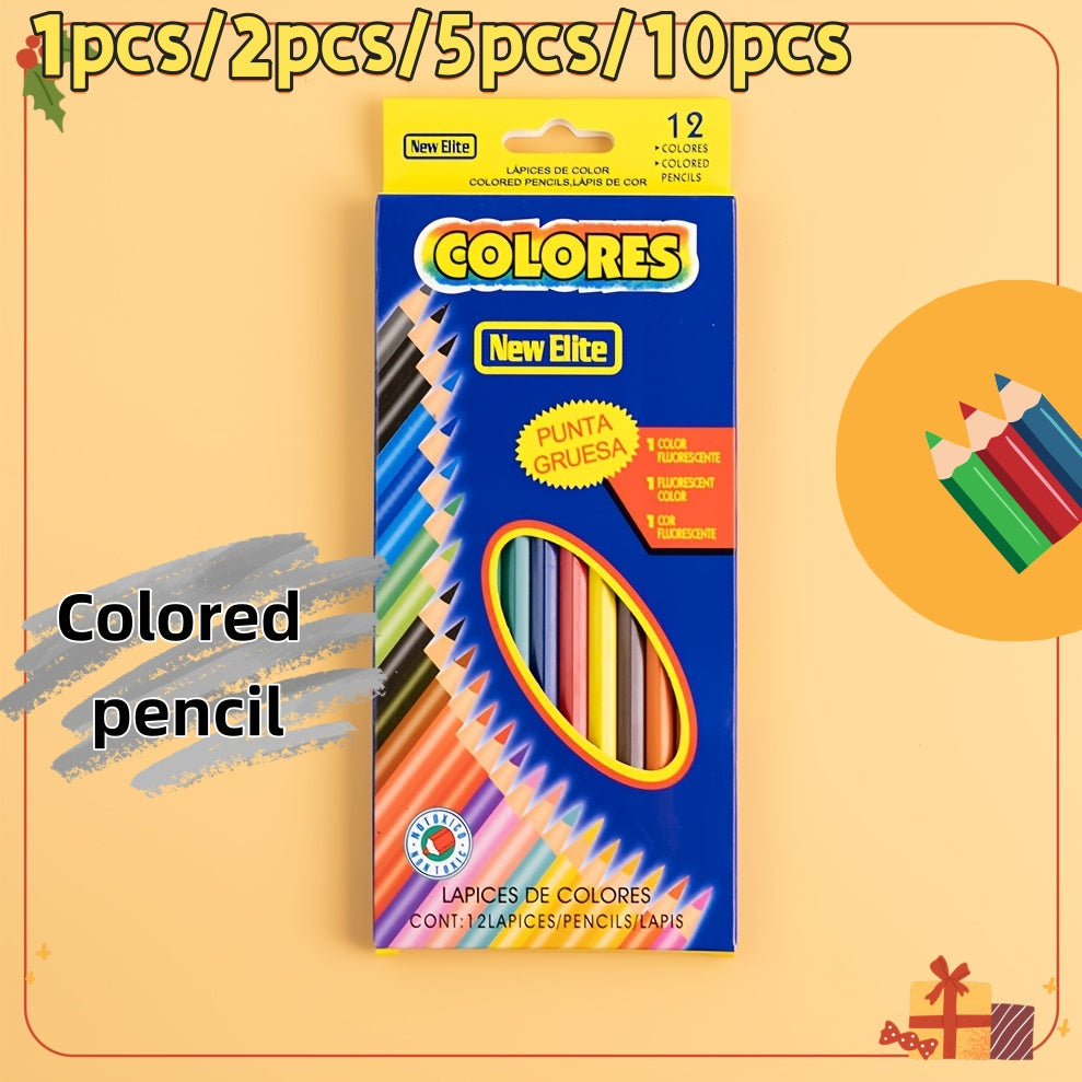 12-color Box Of Colored Pencils, High-quality Soft Core Oil-based Pencil Set - Bright And Versatile, Perfect for Artists, Sketching And Illustration Picture Books,