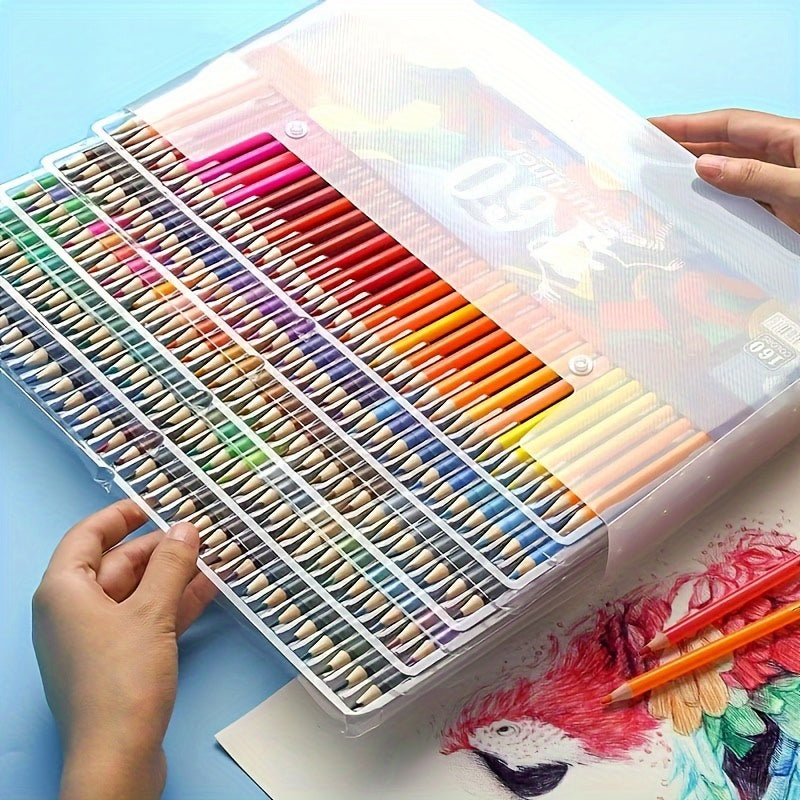 Professional Colored Oil Pencils Set, Watercolor Drawing Pencils, Art Supplies, School Stationery, 48\u002F72\u002F160 Colors, Lead
