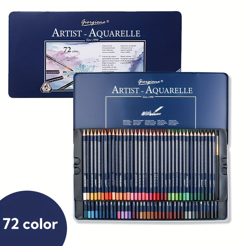 Halloween gifts 1 High-quality Brand Water-based Colored Pencil, Originated In 1996, Bright And Soft Colors, Easy to Color, Water-soluble, Iron Box Packaging, Watercolor Pencils, Perfect Birthday Gift