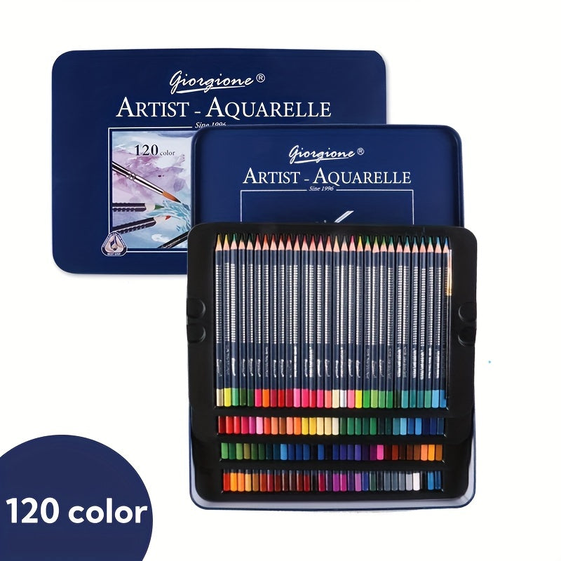 Halloween gifts 1 High-quality Brand Water-based Colored Pencil, Originated In 1996, Bright And Soft Colors, Easy to Color, Water-soluble, Iron Box Packaging, Watercolor Pencils, Perfect Birthday Gift
